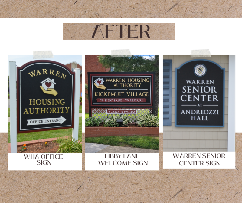 WHA installs new signage at Kickemuit Village Warren Housing Authority