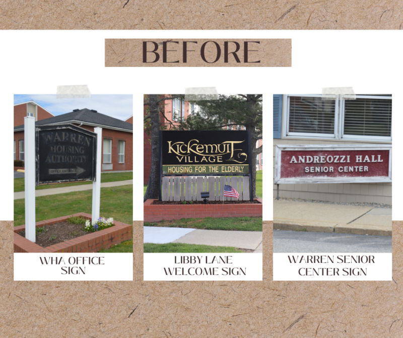 WHA installs new signage at Kickemuit Village Warren Housing Authority